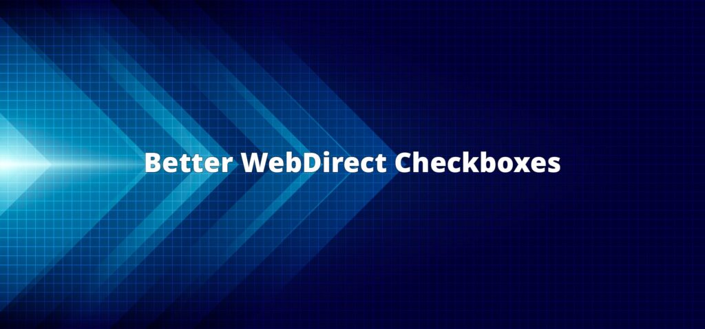 webdirect checkboxes