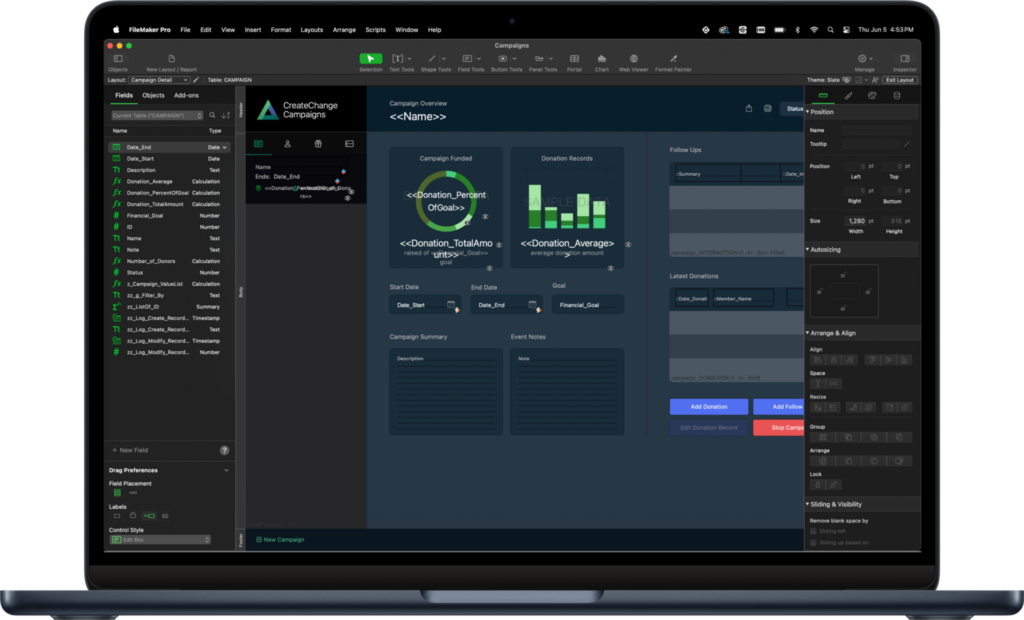 Custom FileMaker app development tailored to business processes and operational efficiency
